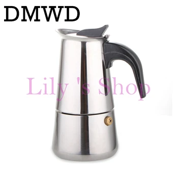 

DMWD 2/4/6/9 Cups Stainless Steel Moka Latte espresso Percolator Stovetop Coffee Maker Pot coffee kettles cafetier kitchen tools