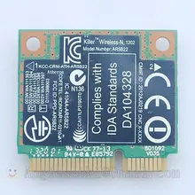 Bigfoot сети убийца N1202 AR5B22 0CTJ7G CTJ7G мини PCI-E 300 Мбит/с двухдиапазонный N+ BLUETOOTH 4,0 BT беспроводные ноутбуки wifi карта