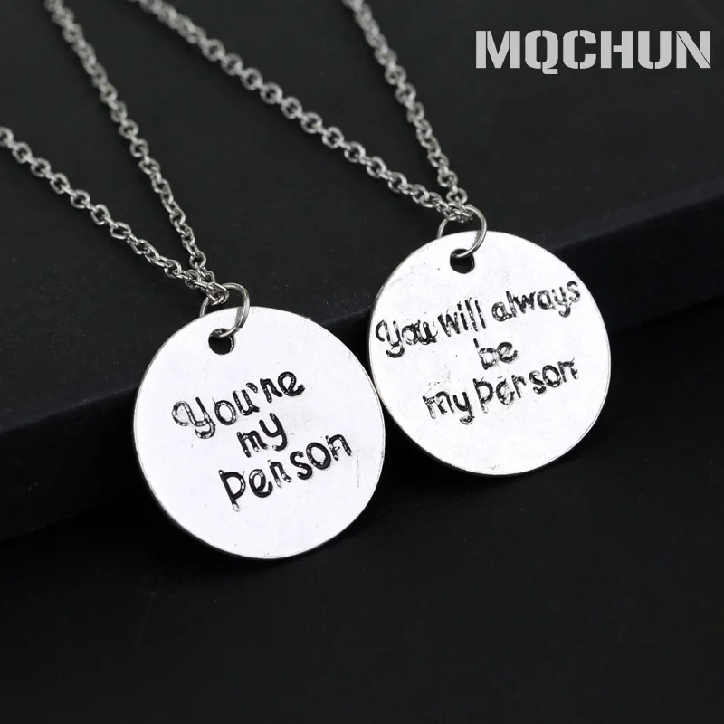 MOCHUN 2 шт./компл. вы мой человек всегда будете моим человеком кулон ожерелье s