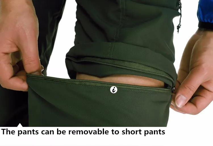 2016 Men Summer Removable leg Pants Outdoor Quick Dry Pants UV Protection Pants Breathable Fishing&Hunting Pants Male Plus Size12