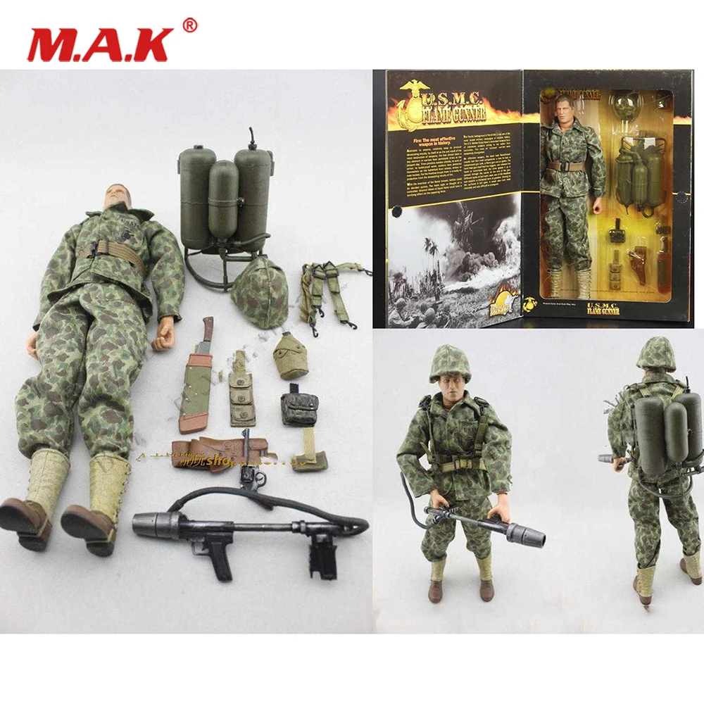 

Collection 1/6 Full Set Action Figure 21st Century 33654World War II US Marine Corps Spitfire Fire Gunner Model for Fans Gift