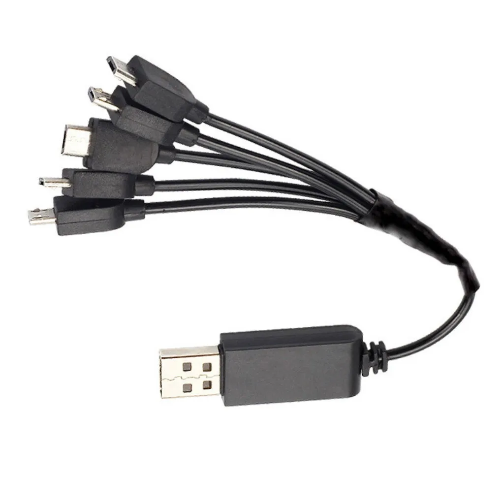 

2019 Black 5 Port Power Charging Cable For E58,JY019,809S,X192,X196 Li-Ion Battery practical and convenient Remote control