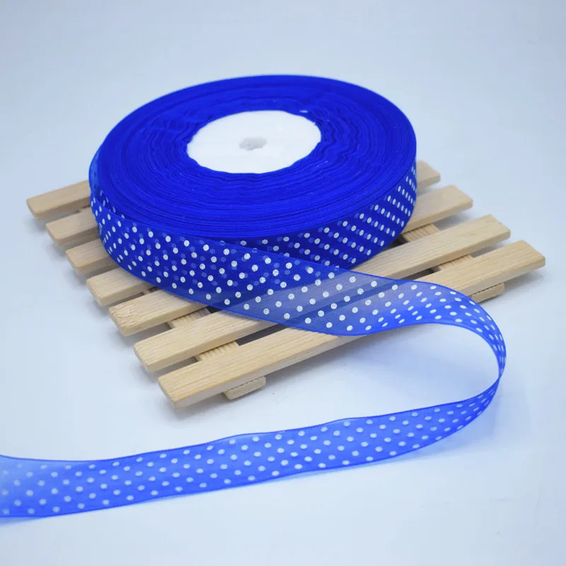 10 ярдов 27 мм широкий кружевной бант из ленты для свадебного украшения, кружевных ремесел - Цвет: royal blue
