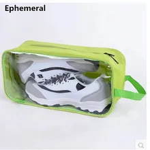 Дамы И мужские Портативный Водонепроницаемый Обувь Сумка Организатор Чехол Для Хранения Карман Упаковки Кубиками Ручкой Нейлоновые Молнии Сумка для Путешествий