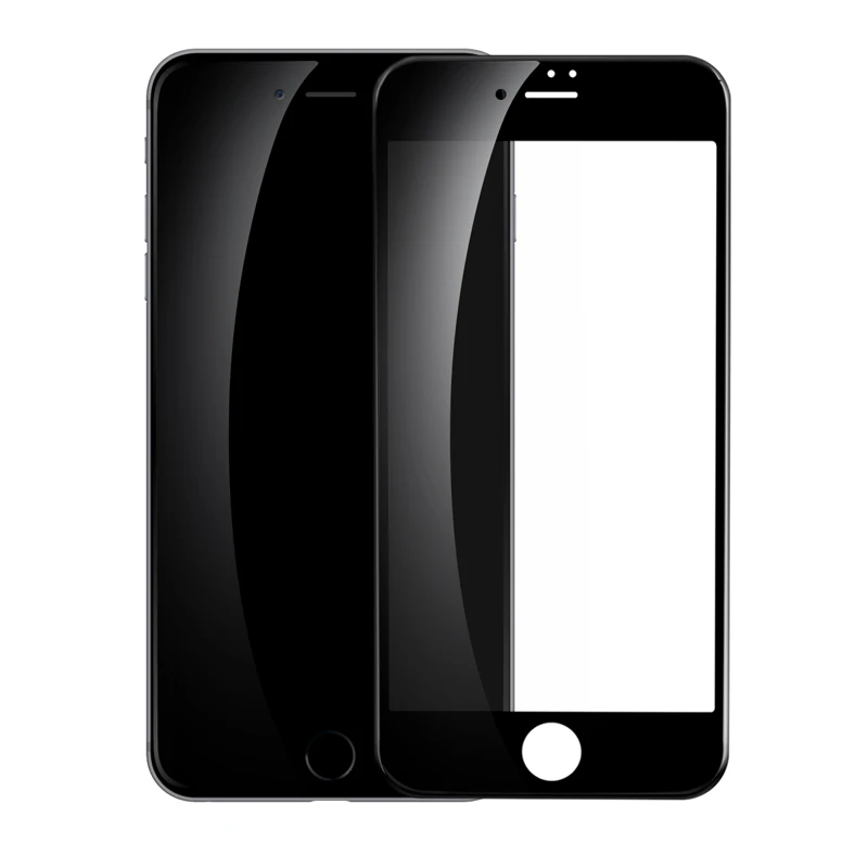 Закаленное стекло Baseus для iPhone 8 8 Plus, ультратонкое защитное стекло 9H для iPhone 7, 7 Plus, пленка с полным покрытием - Цвет: black