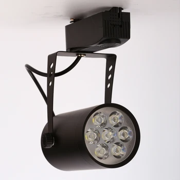

1pcs 7W led track light AC110V 220V aluminum white and black shell rail ceiling lighting spotlight