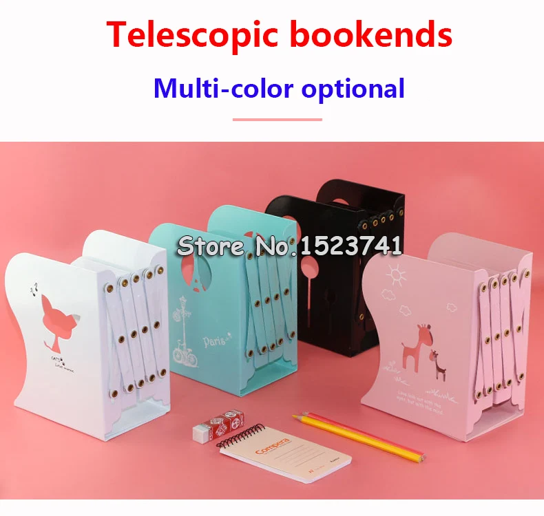 Simple modern Korean small fresh Retractable book stand creative extension-type bookshelf Space-saving foldable bookend | Канцтовары для