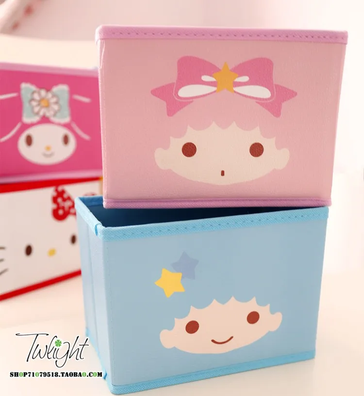 Мультяшная hello kitty My Melody Cinnamoroll pompomprin маленькая звезда, косметички, игрушка, складная коробка для хранения косметики, сумка