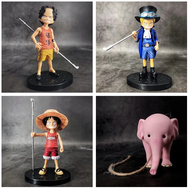 One Piece DX Children Ver. Luffy Action Figure 1/8 scale Ace Sabo
