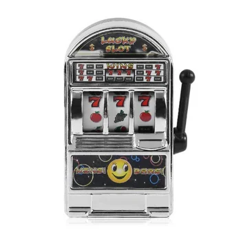 

Mini Casino Jackpot Fruit Slot Machine Money box Game Toy For Kids Adult Decompression Toys Gold/Sliver Slot machine toy