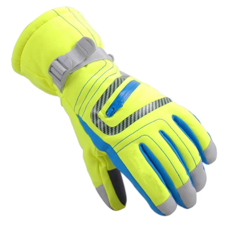 Зимние профессиональные лыжные перчатки для девочек и мальчиков, водонепроницаемые теплые зимние детские ветрозащитные дышащие лыжные перчатки для сноуборда - Цвет: G