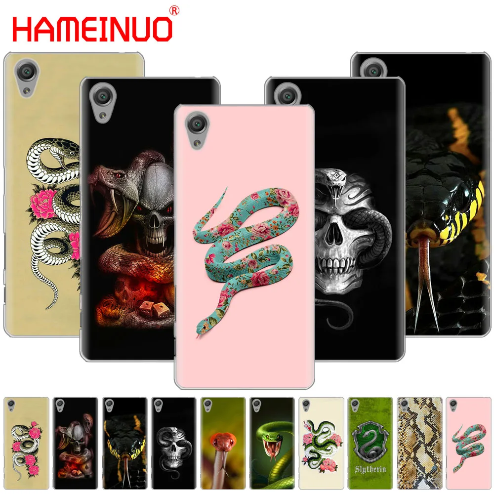 

HAMEINUO Black Snake Skull Cover phone Case for sony xperia C6 XA1 XA2 XA ULTRA X XP L1 L2 X XZ1 compact XR/XZ PREMIUM