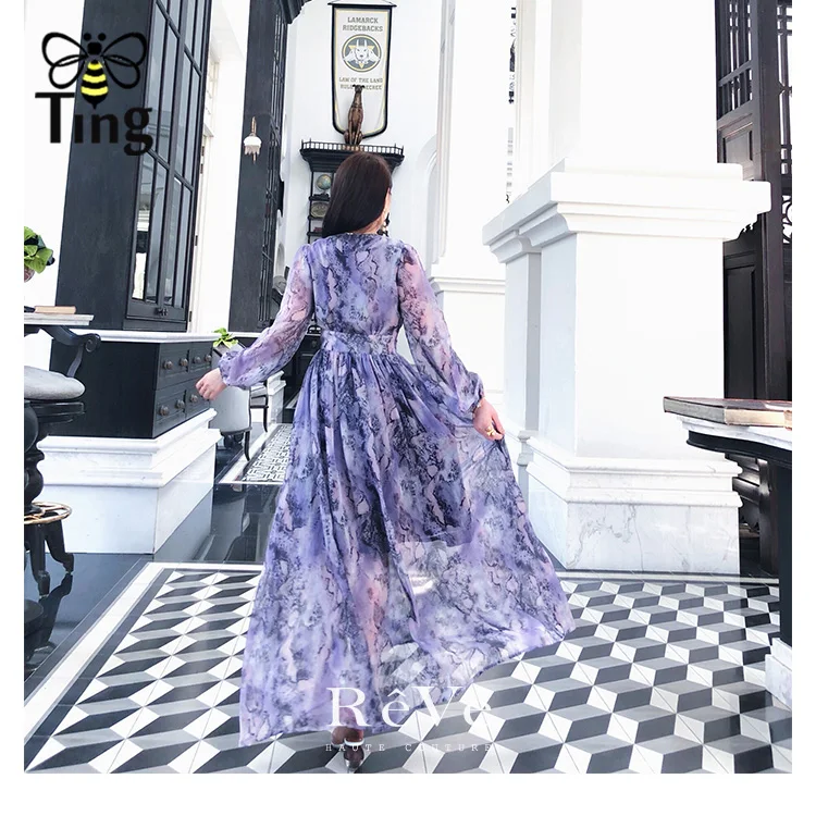 Tingfly Новое дизайнерское Макси платье с леопардовым принтом Роскошные вечерние платья на пуговицах с v-образным вырезом элегантные женские повседневные длинные платья