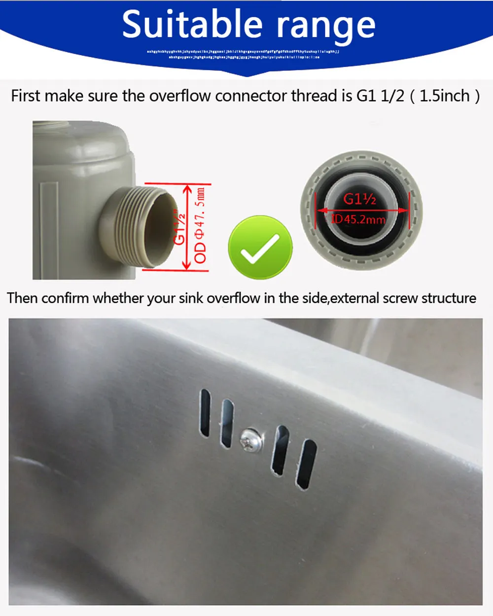 tubo de transbordamento para acessório para mangueira retangular para drenagem transbordamento