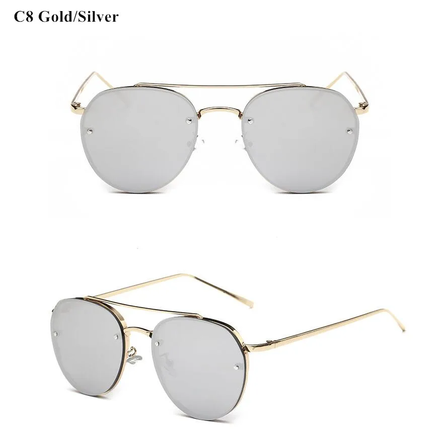 Emosnia модный бренд Polit Солнцезащитные очки женские металлические винтажные негабаритные тонированные солнцезащитные очки зеркальные Мужские Женские Розовые Желтые Oculos
