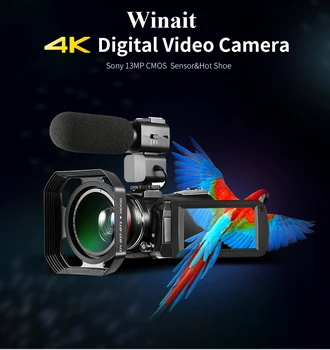 

Ordro HDR-AC3 Webcast IPS Screen Camera Clear 4K Big Wide Angle Conference Wedding DV Wifi PC C Digital Telescope Camera Lens