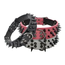 Personality Rivet Small Dog Collar Pitbull Adjustable Puppy Leather Collar Beagle Pug Pet Accessories Cats Products For Pets