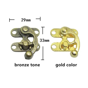 

Furniture Locked,Box Suitcase Toggle Latch Buckles Bronze Tone,Antique Style Metal Lock,Zinc Alloy Wooden Box Lock,29*33mm