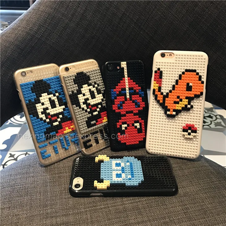 

Interesting Legos Cartoon Jigsaw puzzle DIY case For Iphone 6 7 plus case Half a pack hard cover for iphone 7 6s coque