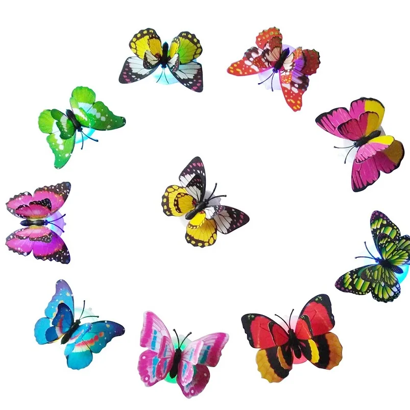 1610pcs Lovely Butterfly LED Night Light Color Changing Light Lamp Beautiful Home Decorative Wall Nightlights 35MR8 (4)