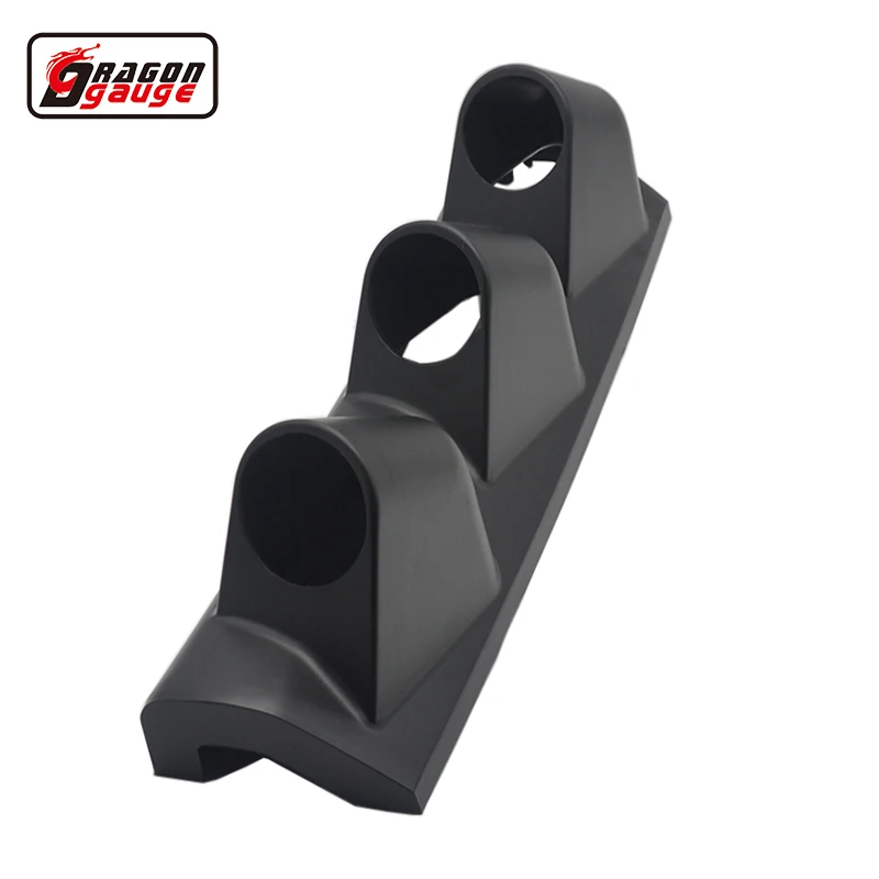 Voiture 52 mm 2/" Support Pod fibre de carbone 1 trous Triple Gauge Meter Mount Holder Pod