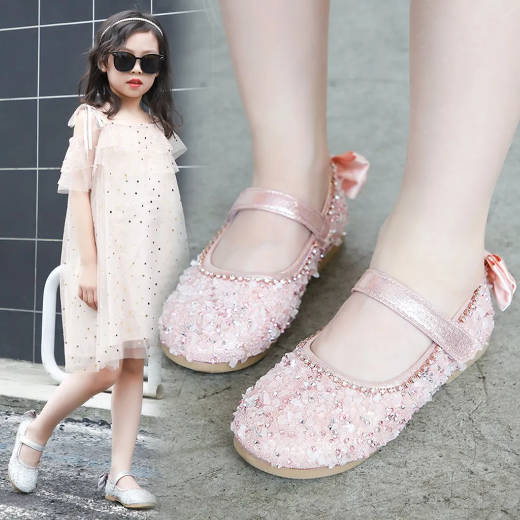 Детская повседневная обувь для маленьких девочек с украшением в виде кристаллов; новая детская обувь для мальчиков и девочек; одежда для принцесс