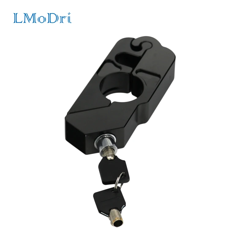 LMoDri CNC Motorcycle Handlebar Lock Brake Lever Throttle Grip Security