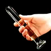 Cylindrical clear glass anal dildo penis butt plug adult stimulator 200mm long dildos anal plugs for woman sex toys 1