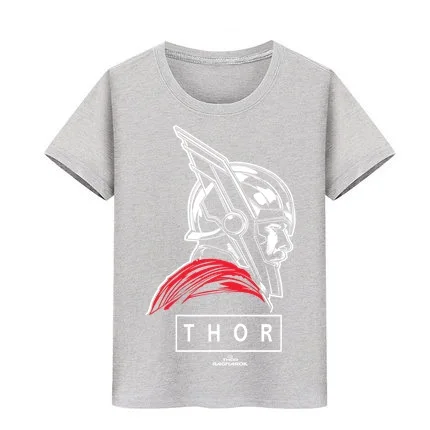 

kids T-shirt Thor Detailed Profile T Shirt Marvel Boy Girl Cartoon Tshirts Super Warrior Children Teeshirts summer cotton tee