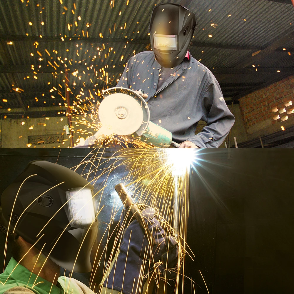 

Solar Power welding helmet Auto Darkening Filter Welding mask TIG MIG 4 Optical Sensors electronics production machinery