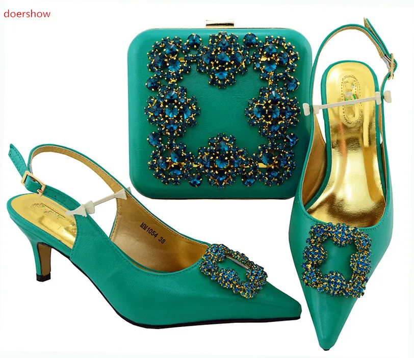 doershow Shoe and Bag Set New 2018 Women Shoes and Bag Set In Italy