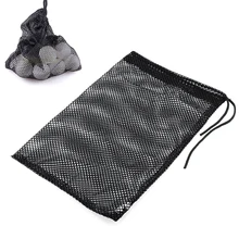 Хорошая сделка черная нейлоновая сетка сумка стильные рубашки-поло для гольфа и тенниса, 48 шары держатель держать мяч для хранения застежка учебное пособие прочный