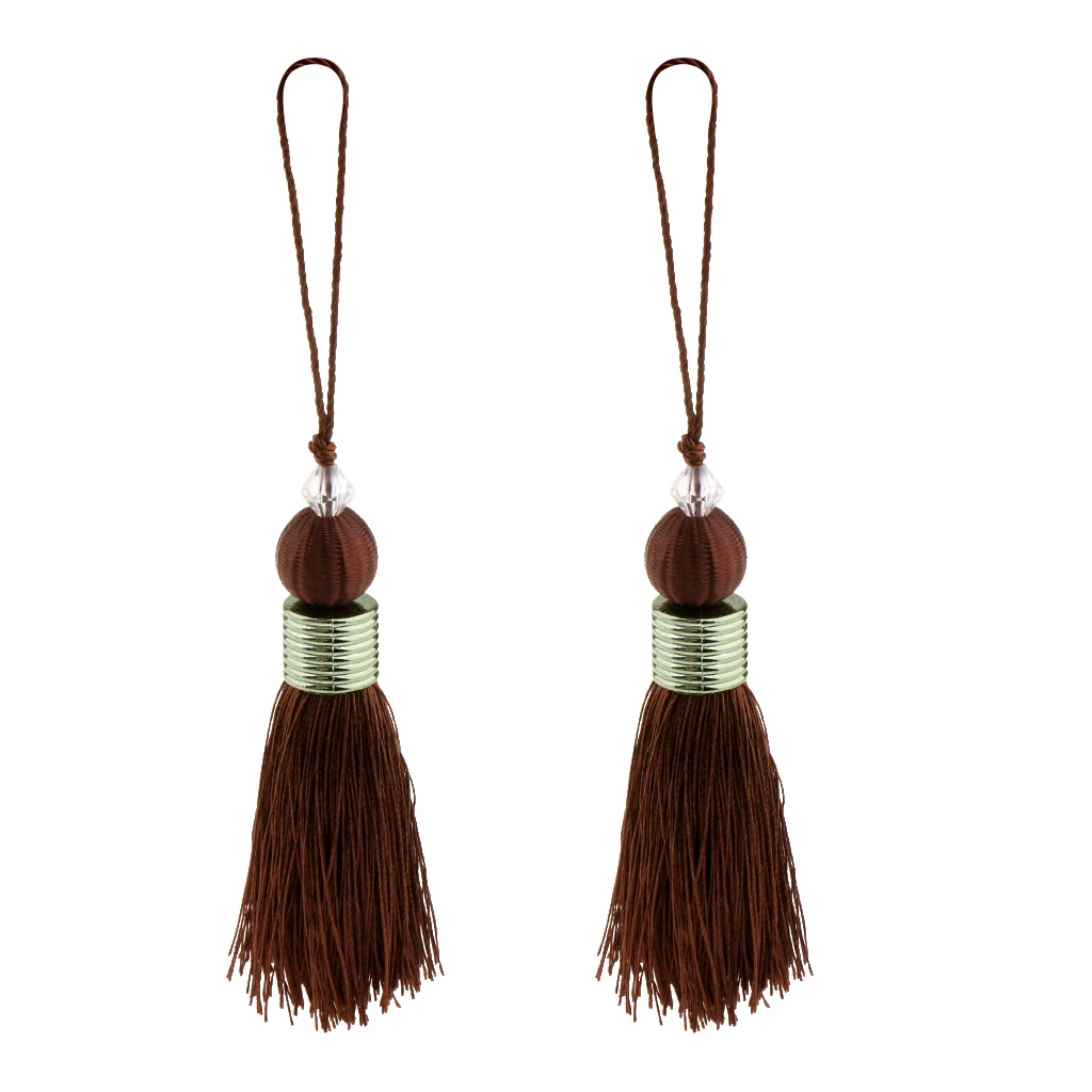 2pcs Pendant Bag Chain Key Decoration Home Decor Curtain Fashion  Long Silk Tassel DIY Window curtains Accessories