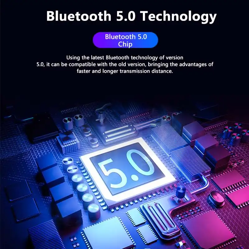 LEORY Bluetooth 5,0 наушники-вкладыши TWS с Hi-Fi наушники бинауральные вызова Шум снижение IPX5 Водонепроницаемый наушники с вращающимся зарядным устройством