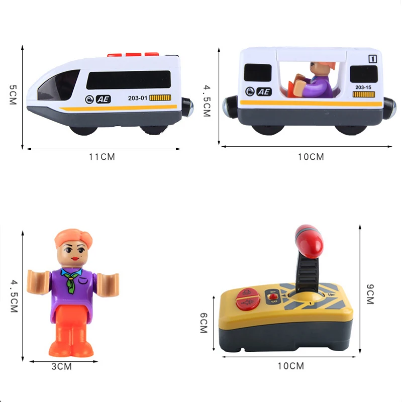 Электрический поезд с дистанционным управлением, совместимая с магнитным соединением, деревянная железная дорога Brio, Белый Поезд гармонии и красный поезд по всему миру