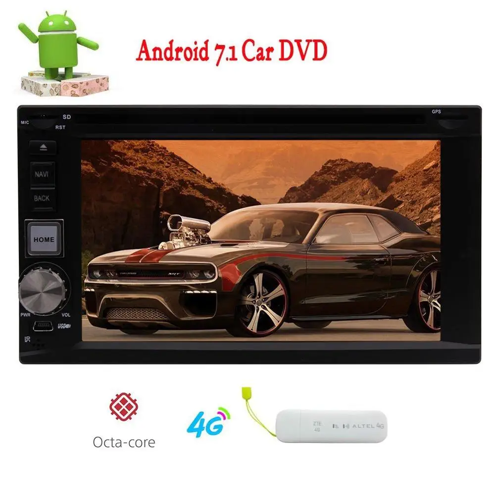 Android 7.1 Car Radio Stereo 6.2'' 2din in Dash Car Video Player Car dvd cd Navigator Handsfree Bluetooth WiFi GPS Navigation+4G Android 7.1 Car Radio Stereo 6.2'' 2din in Dash Car Video Player Car dvd cd Navigator Handsfree Bluetooth WiFi GPS Navigation+4G
