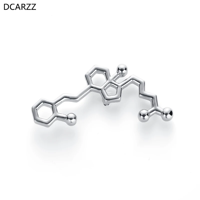 Серебряный Витамин D молекула металлический значок на лацкан брошь медицинские булавки подарок для учёного/доктора/нерда/биолога ювелирные изделия оптом