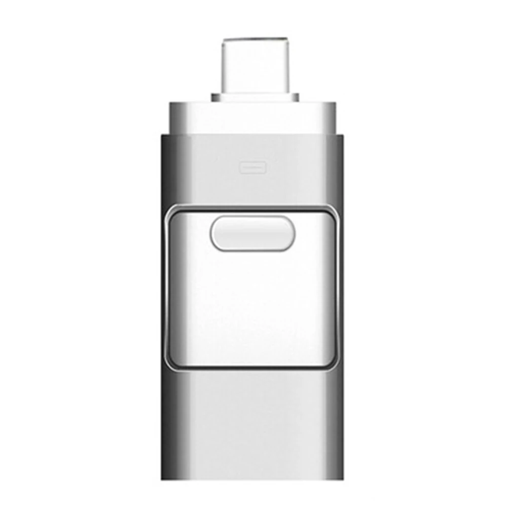 USB Memory Stick 128G Flash Drive USB 3,0 Photo Stick 3в1 USB накопитель для iPhone iPad iOS Mac Android usb type-C компьютеров-Серебристый - Цвет: Silver 64GB