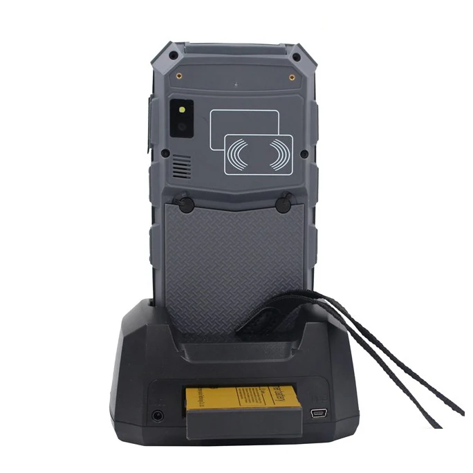 DHL شحن مجاني المحمولة جهاز البيانات جامع الروبوت 7.0 OS المحمول UHF RFID قارئ 1D 2D الباركود ماسحة بصمة الاستشعار