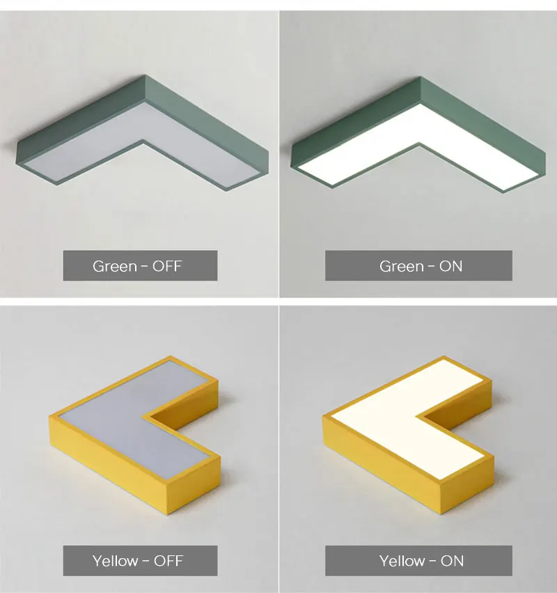 Modern Simple Macaron Color Arrow Design Ceiling Lights Geometry LED Ceiling Lamp For Bedroom Study Corridor Office Meeting Room (7)
