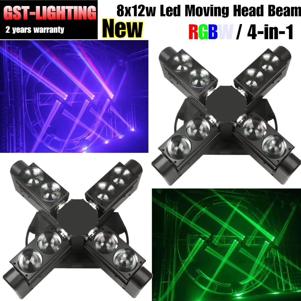 Движущийся головной Светодиодный светильник Spider 8X10W RGB4IN1 Beam DJ 2 шт./лот|Эффект