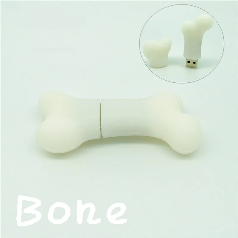 Модная Флэшка в виде белой собаки 4 ГБ 8 16 32 мини компьютер подарок|flash drive disk|dog bone