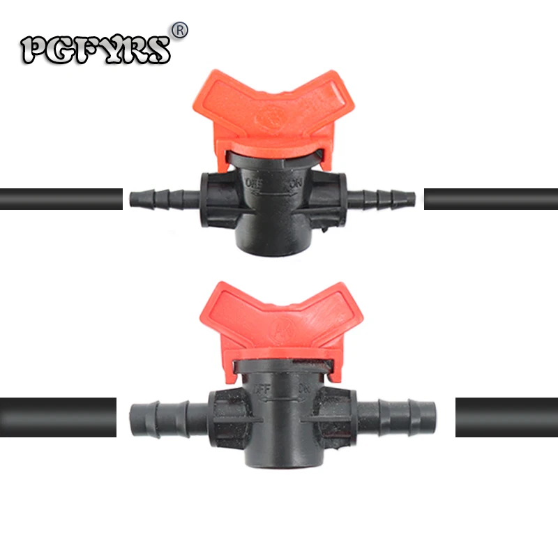 

NEW Convenient 1/4'' and 3/8'' Drip irrigation water controller Home garden Switch valve connection 4/7 and 8/11 mm Hose 2pcs