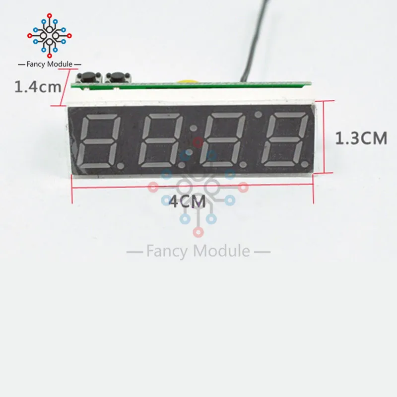 Красный 3 в 1 светодиодный DS3231SN цифровые часы температура напряжение модуль DIY время/термометр/вольтметр DC 5-30 в