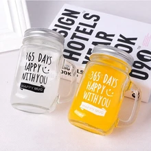 1 шт. прозрачная стеклянная чашка петух Мейсон большая емкость соломенная бутылка для напитков, сока прозрачные бутылки для воды резервуар для хранения