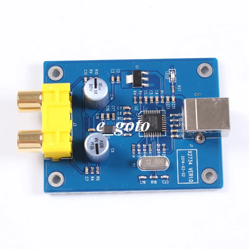 X2734 PCM2706+CS4344 USB Sound Card DAC Decode Board USB Poweredin