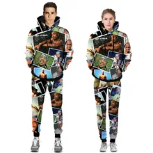 New Casual Men/Women 3D Digital Print Clothing Hip Hop Tracksuit 2pac Tupac Printed 2 Piece Pullover Hooded and Pants Suits Sets