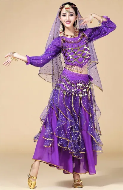 gypsy bellydance costume women set tribal egypt belly dance costumes ...