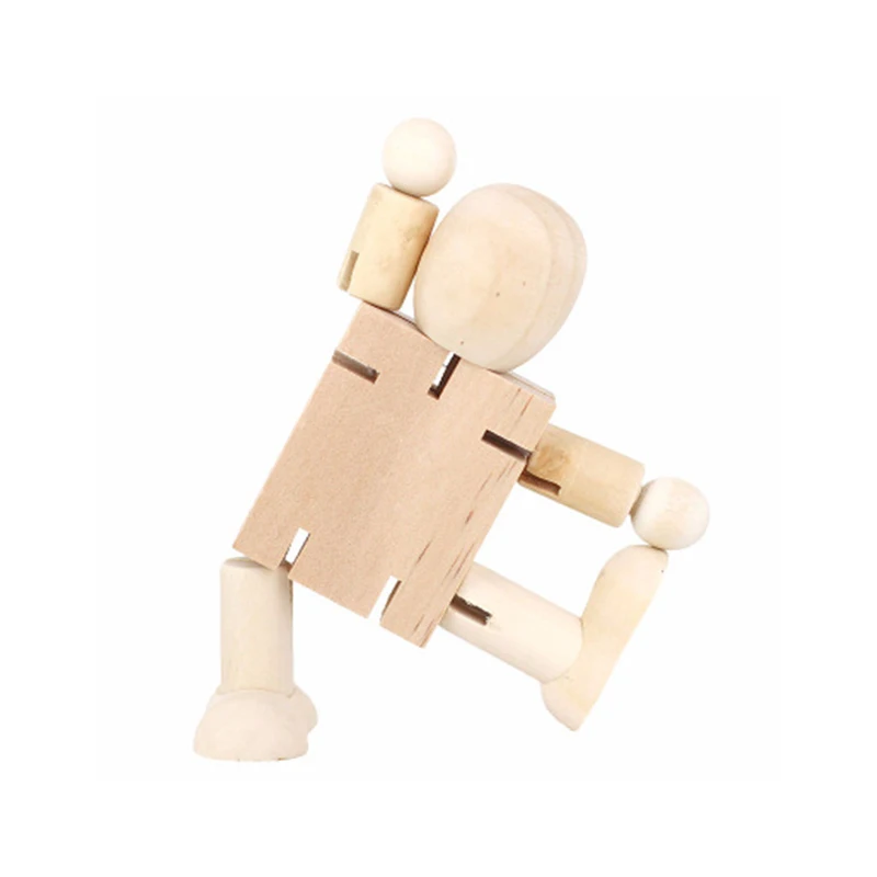 

1Pcs DIY Wooden Robot Figure Model Kids Children Educational Puzzle Toy Kindergarten Deformatable DIY Hand Crafts