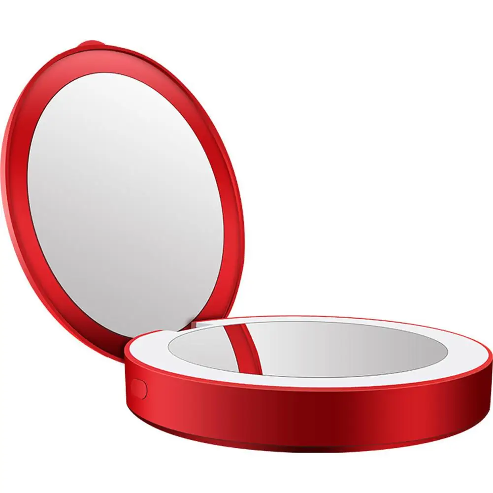 

Portable Folding LED Makeup Mirror with Light Portable Backup Charger Gift for Women